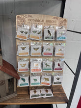 Load image into Gallery viewer, Enamel & Wood Pins - Botanical Bright