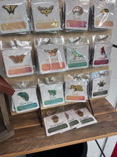 Load image into Gallery viewer, Enamel & Wood Pins - Botanical Bright