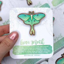 Load image into Gallery viewer, Enamel & Wood Pins - Botanical Bright