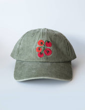 Load image into Gallery viewer, Tomato Vine Embroidered Hat, Washed Green
