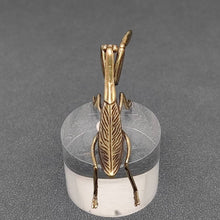 Load image into Gallery viewer, Brass Mantis Desktop Decoration

