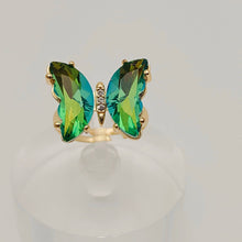 Load image into Gallery viewer, Glass Butterfly Ring
