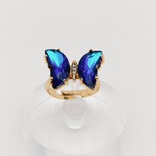 Load image into Gallery viewer, Glass Butterfly Ring
