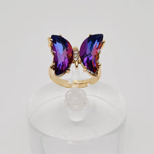 Load image into Gallery viewer, Glass Butterfly Ring
