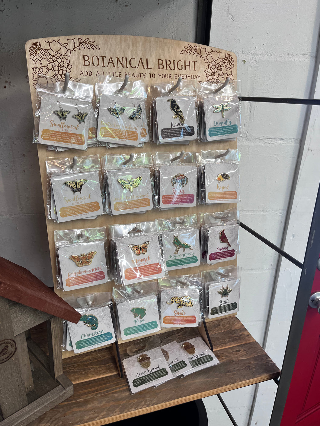 Enamel Earrings - Botanical Bright
