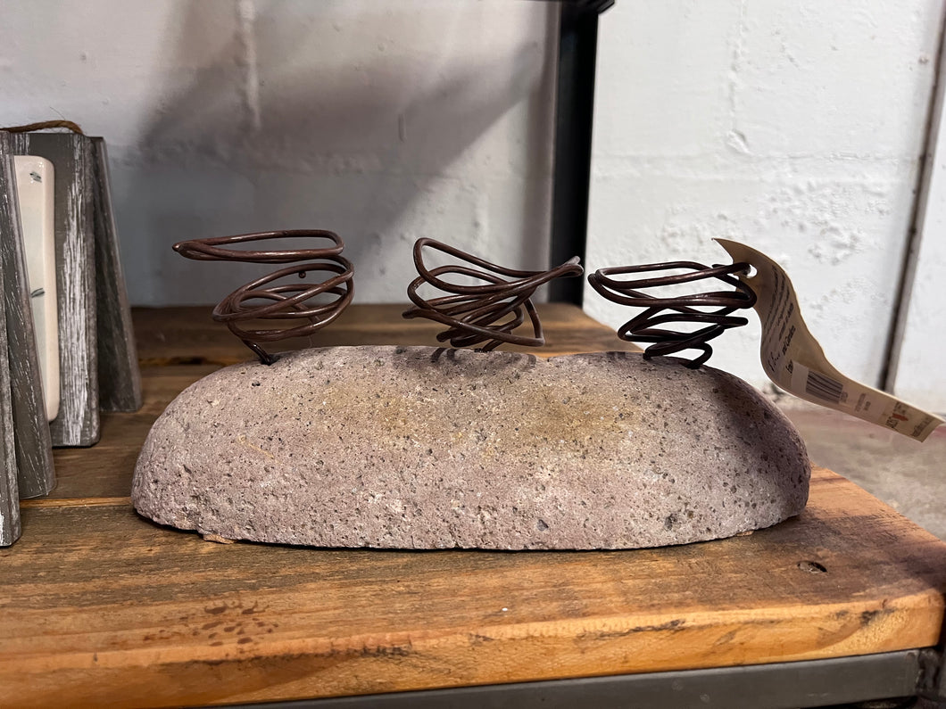 3 Pod Air Plant Holder on Stone