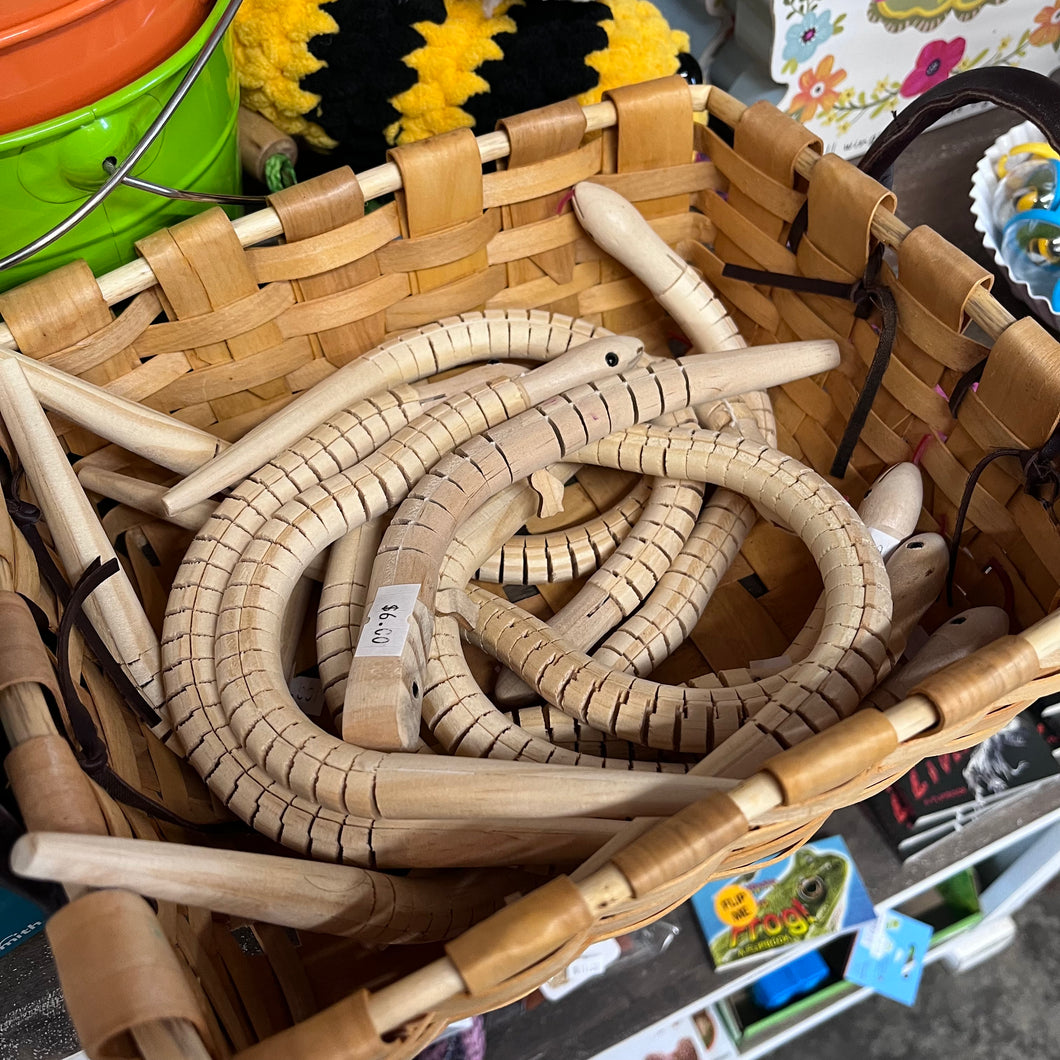 Wooden Snake and Lizard Toy