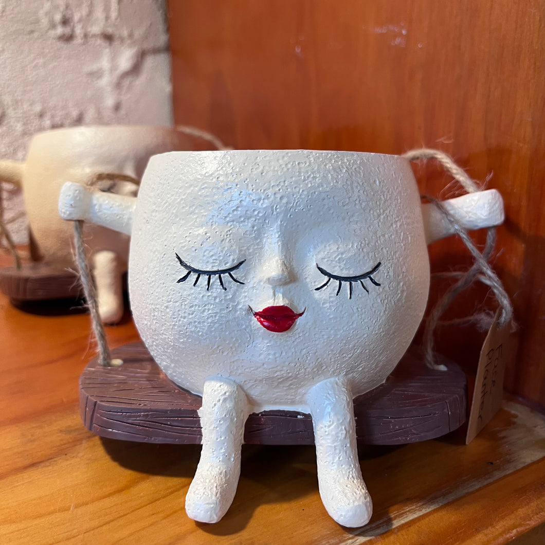 Face planter on swing