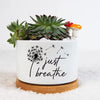 Just Breathe ceramic base planter
