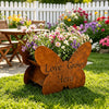Rustic Metal Butterfly Bin