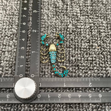 Load image into Gallery viewer, Blue Scorpion Brooch
