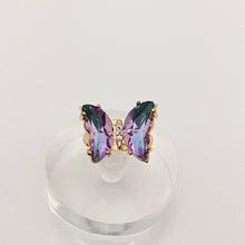 Load image into Gallery viewer, Glass Butterfly Ring
