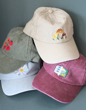 Load image into Gallery viewer, Tomato Vine Embroidered Hat, Washed Green
