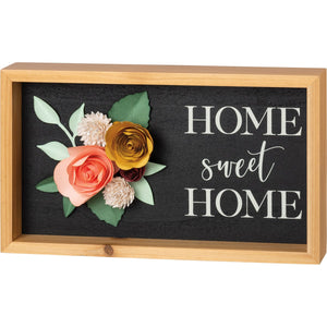 Inset Box Sign - Home Sweet Home