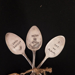 Silver Spoon Plant Markers