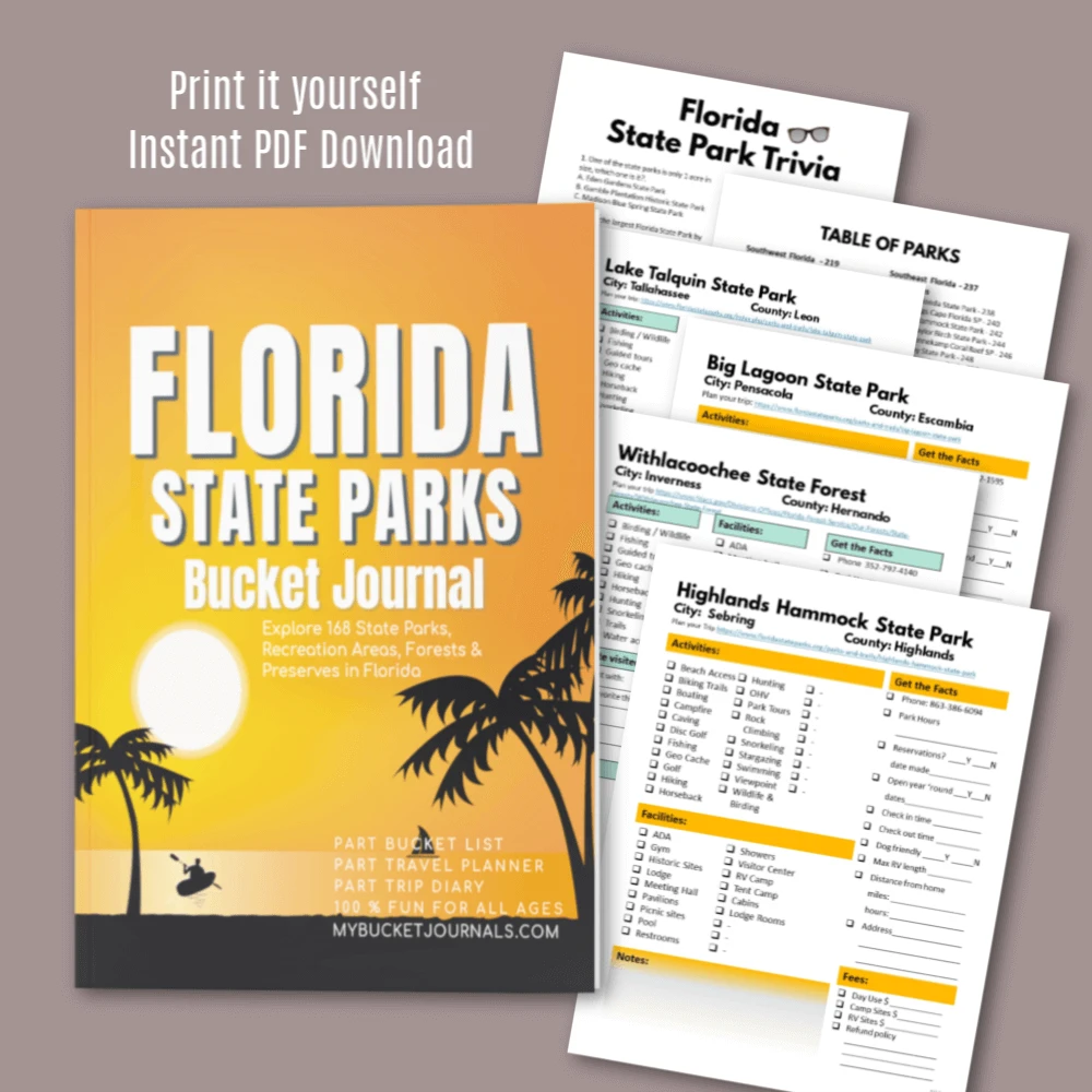 FL State Parks Bucket Journal - Book