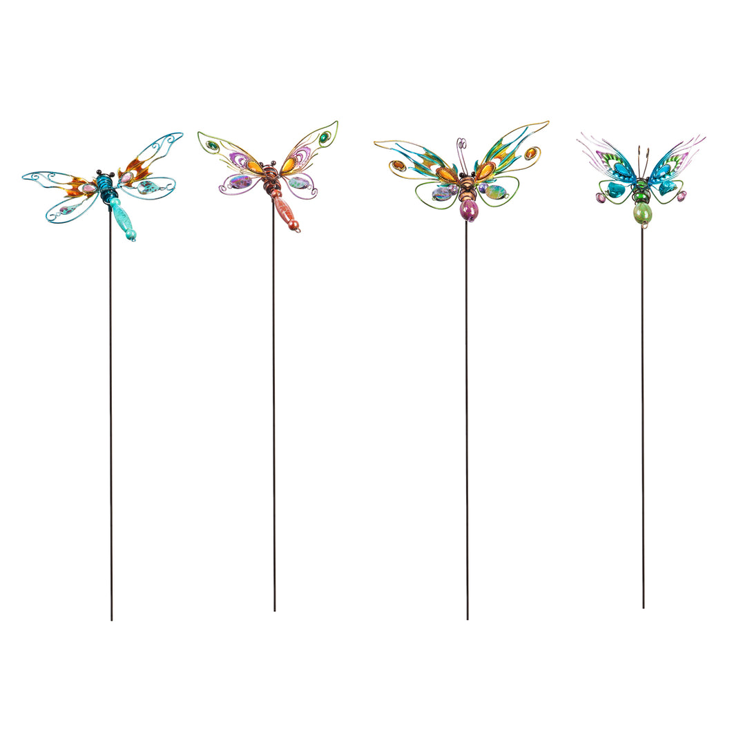 Decorative Dragonfly or Butterfly Garden Stakes