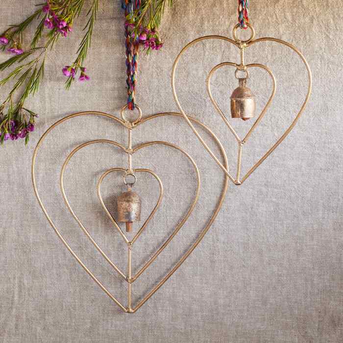 Heart and Bell Ornament