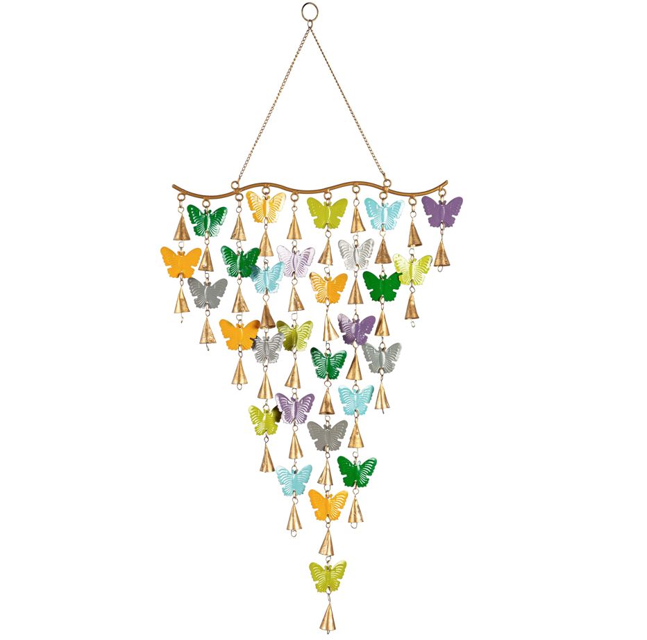 Colorful Butterfly Hanging Decor with Bells