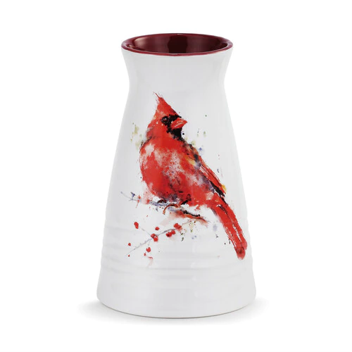DC Red Cardinal Vase