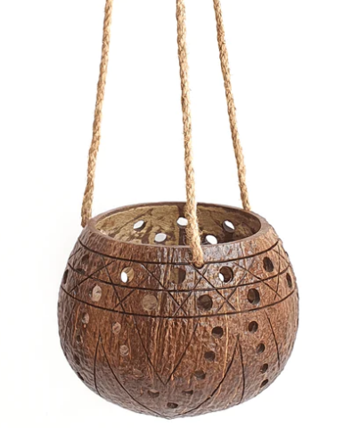 Hanging Punchout Coconut Planter